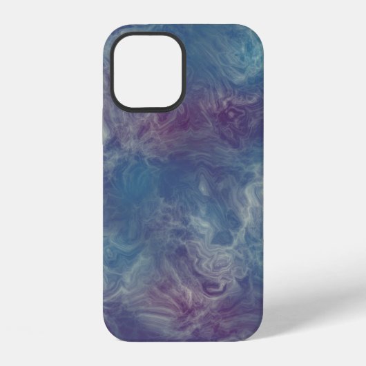 ピンクとブルーの大理石 iPhoneケース (裏面)