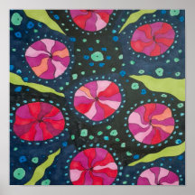 ピンクとブルーの宇宙ポップ