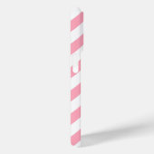 ピンクとブルーの対角ストライプ線モノグラム Case-Mate iPhoneケース (裏面 / 右)