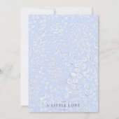 ピンクとブルーの弓の赤ちゃんシャワーの招待状 招待状 (裏面)