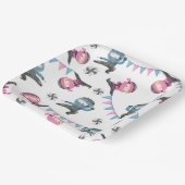 ピンクとブルーの忍者パーティー紙プレート ペーパープレート (傾斜あり)