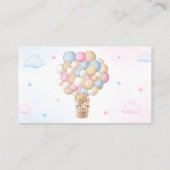 ピンクとブルーの性別おむつラッフルエンクロサーを明らかにする エンクロージャーカード (裏面)