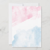 ピンクとブルーの性別がテンプレートを明かす 招待状 (裏面)