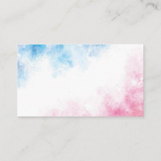 ピンクとブルーの性別がパーティーの少年または少女を明らかにする エンクロージャーカード (裏面)