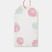 ピンクとブルーの性別がパーティーギフトのラベルを明らかにする ギフトタグ (裏面)