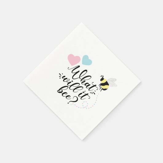 ピンクとブルーの性別が何を明らかにするのか スタンダードカクテルナプキン (角)