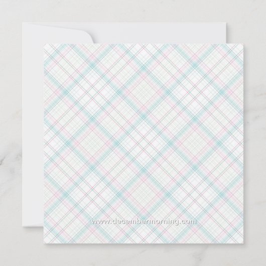 ピンクとブルーの性別が赤ちゃんシャワーを明らかにする 招待状 (裏面)