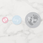 ピンクとブルーの性別を明らかにするパーティー コンフェッティ (正面)