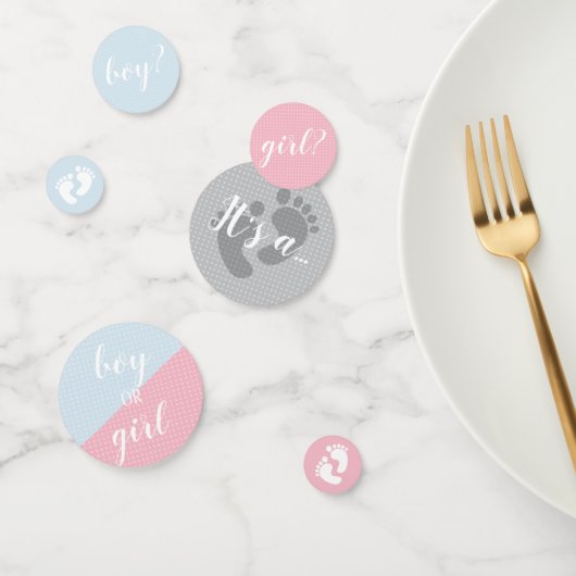 ピンクとブルーの性別を明らかにするパーティー コンフェッティ (グループ)