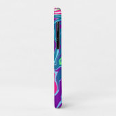 ピンクとブルーの抽象芸術流体アート Case-Mate iPhoneケース (裏面/左)