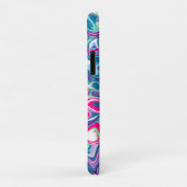 ピンクとブルーの抽象芸術流体アート Case-Mate iPhoneケース (裏面/右)