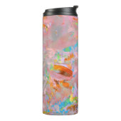 ピンクとブルーの抽象芸術絵画ズ タンブラー (回転左)