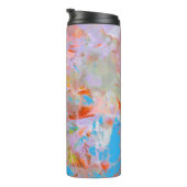 ピンクとブルーの抽象芸術絵画ズ タンブラー (回転右)