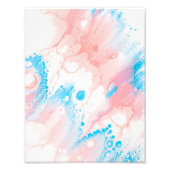 ピンクとブルーの抽象芸術絵画ズ フォトプリント (正面)