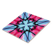 ピンクとブルーの抽象芸術 タイル (側面)