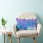 ピンクとブルーの抽象芸術 ランバークッション (椅子)