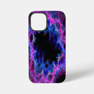 ピンクとブルーの抽象芸術 iPhone 12 MINIケース