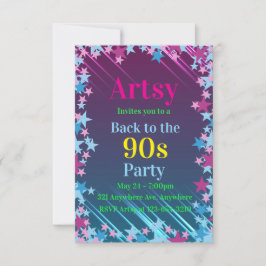 ピンクとブルーの星たち 招待状