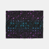 ピンクとブルーの星 フリースブランケット (正面(横))