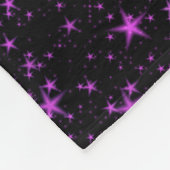 ピンクとブルーの星 フリースブランケット (角)