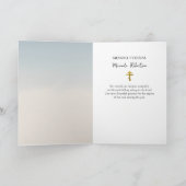 ピンクとブルーの柔らかい色合いのワイルドフラワー悔やみや弔慰 カード (内部)