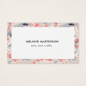 ピンクとブルーの桜フローラ注文サンキューカード (裏面)