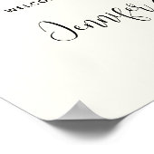 ピンクとブルーの水の色の花結婚の歓迎 ポスター (角)