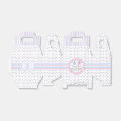 ピンクとブルーの水玉模様赤ちゃんシャワー フェイバーボックス (折り畳みなし)