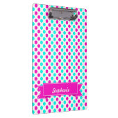 ピンクとブルーの水玉模様 クリップボード (右)