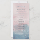 ピンクとブルーの水結婚色のセレモニー (裏面)