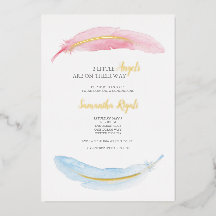 ピンクとブルーの水色のベビーシャワー