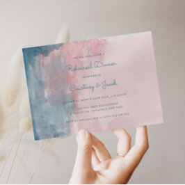 ピンクとブルーの水色のリハーサルディナー