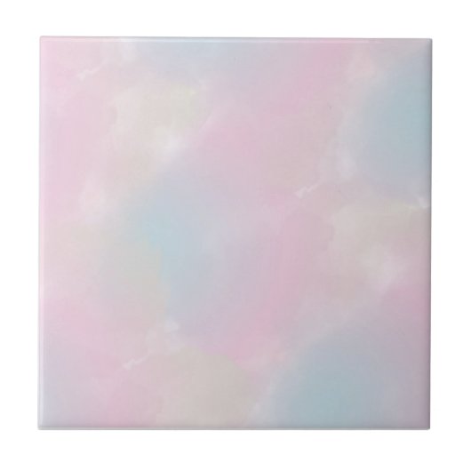 ピンクとブルーの水色の抽象芸術アエレガントントセント タイル (正面)