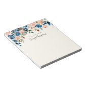 ピンクとブルーの水色の花 ノートパッド (アングル)