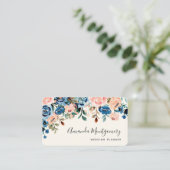 ピンクとブルーの水色の花 名刺 (スタンド正面)