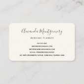 ピンクとブルーの水色の花 名刺 (裏面)