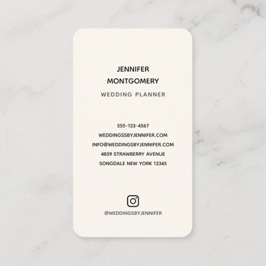 ピンクとブルーの水色の花 名刺 (裏面)