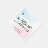 ピンクとブルーの水色ジェンダーが赤ちゃんのシャワーを明らかにする スタンダードカクテルナプキン (角)