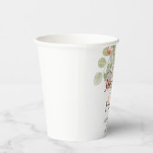 ピンクとブルーの水色フローラ結婚の紙銅 紙コップ (右)