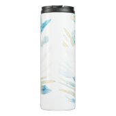 ピンクとブルーの水色フローラ タンブラー (裏面)