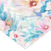 ピンクとブルーの水色フローラ テーブルクロス (アングル)
