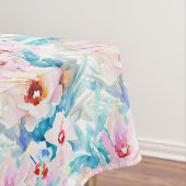 ピンクとブルーの水色フローラ テーブルクロス (インサイチュ)