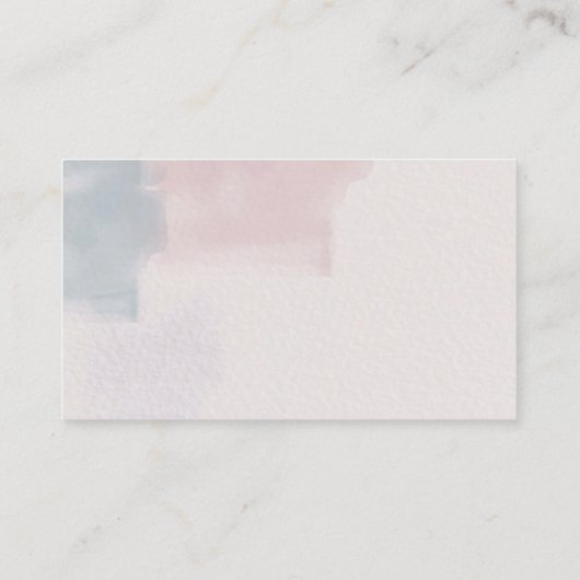 ピンクとブルーの水色レシピリクエストカード 名刺 (裏面)