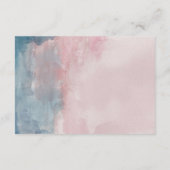 ピンクとブルーの水色 エンクロージャーカード (裏面)