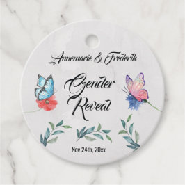 ピンクとブルーの水色 フェイバータグ