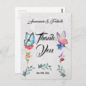 ピンクとブルーの水色 ポストカード (正面/裏面)