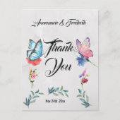 ピンクとブルーの水色 ポストカード (正面)