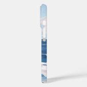 ピンクとブルーの沿岸ビーチガッシュアート Case-Mate iPhoneケース (裏面 / 左)