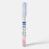 ピンクとブルーの沿岸ビーチガッシュアート Case-Mate iPhoneケース (裏面 / 右)