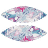 ピンクとブルーの液状アクリル装飾用クッション アメリカンフットボール (パネル)